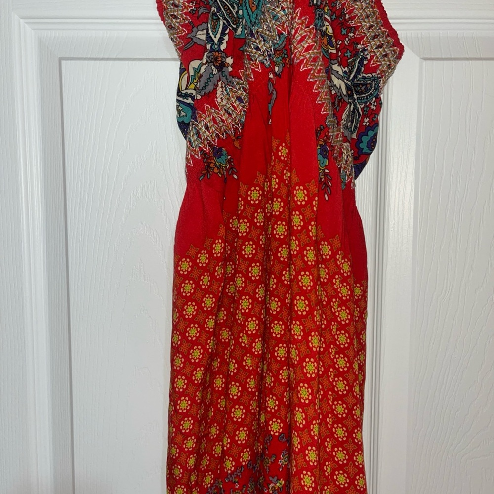 Charming Charlie Red and Yellow Maxi Dress#vintage #boho#fairy#whimsical